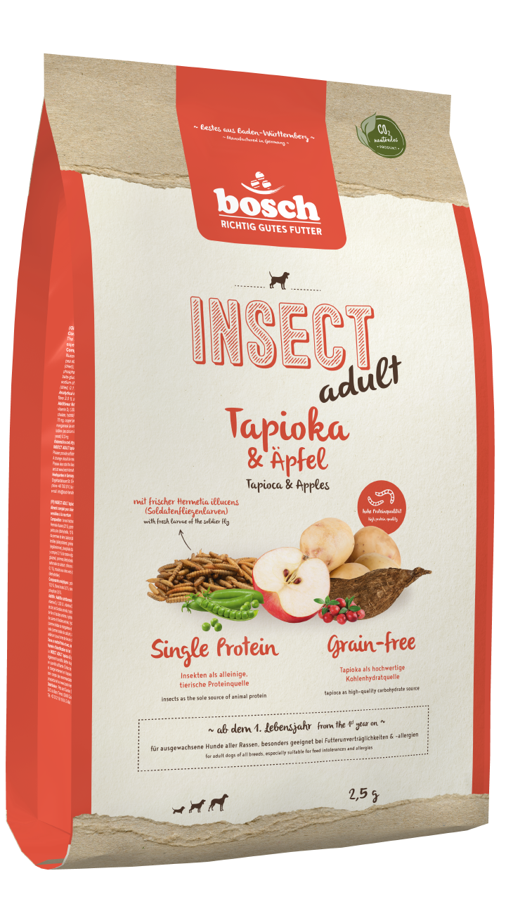 bosch Hunde-Trockenfutter HPC Insect Adult Tapioka & Äpfel